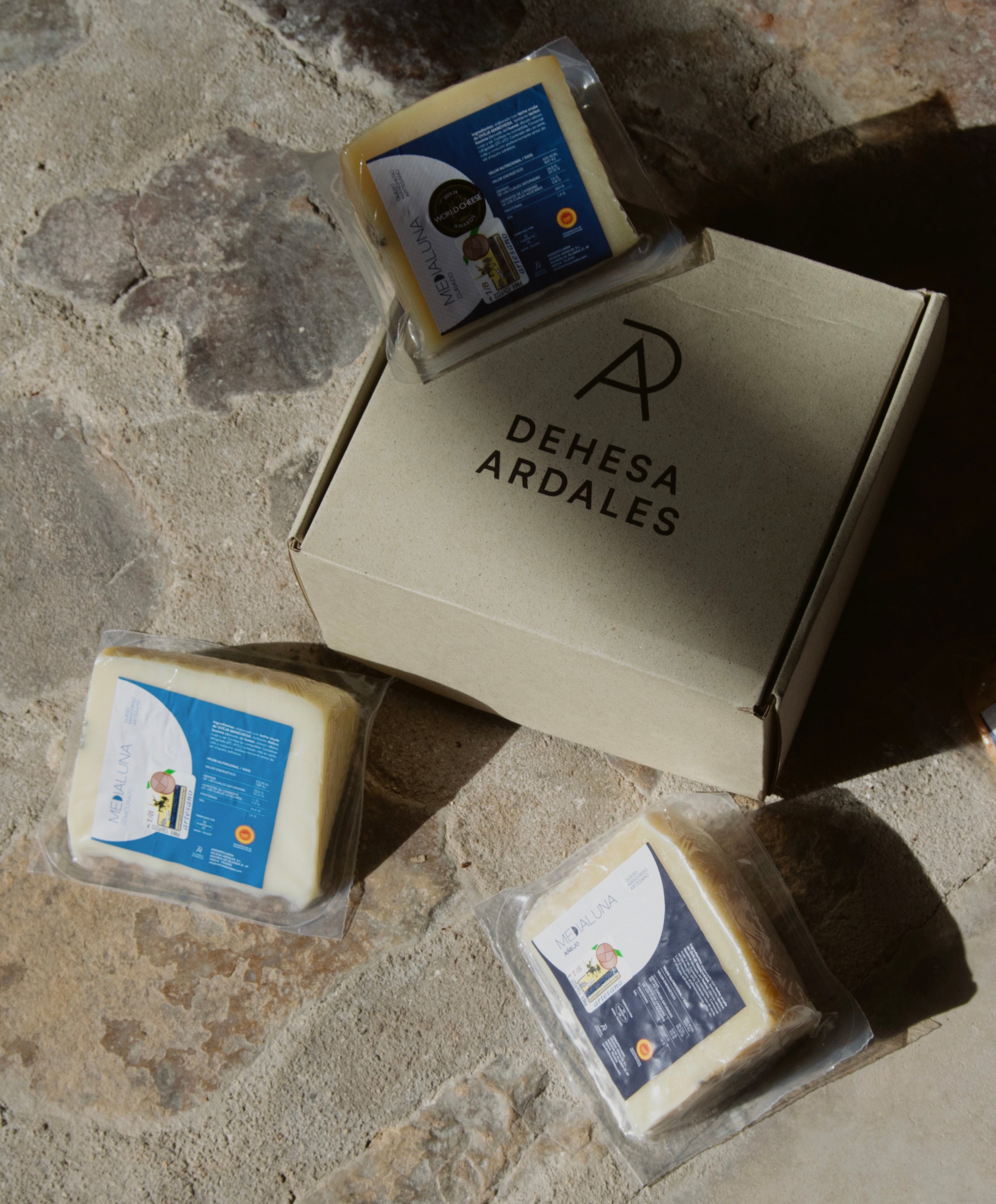 Caja Queso Manchego Medialuna Artesano 3 Variantes